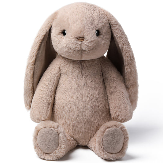 Forest Series Silverleaf Grey Smiling Rabbit 9.8" plush toy with long ears and friendly expression