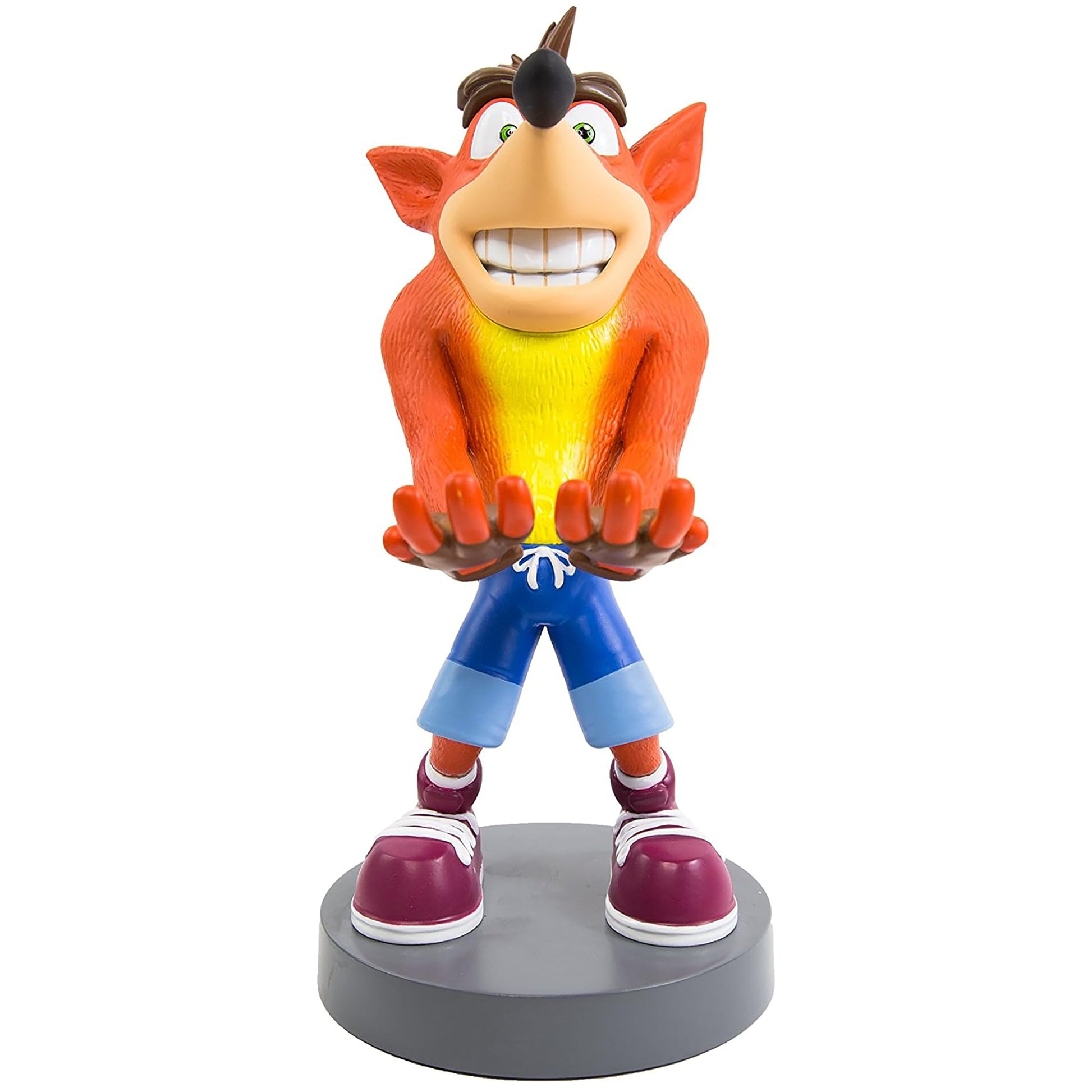 Crash Bandicoot Trilogy Cable Guys phone holder figure with orange fur and blue pants