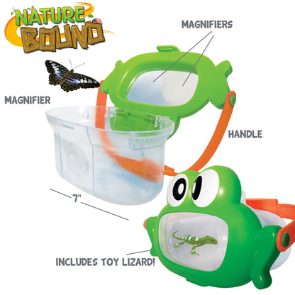 Nature Bound Critter Box Frog Lid Insect Catcher with Magnified Windows for Kids 3+