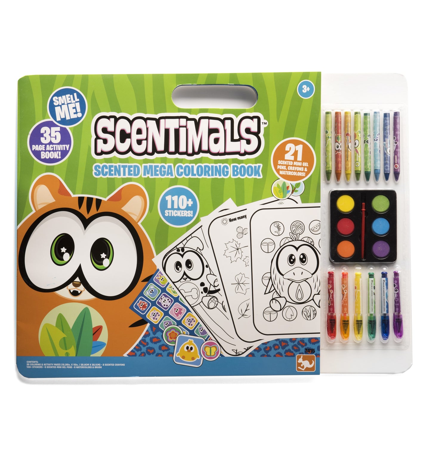 Scentimals 35-Page Jumbo Coloring and Activity Book Set with Scented Art Supplies
