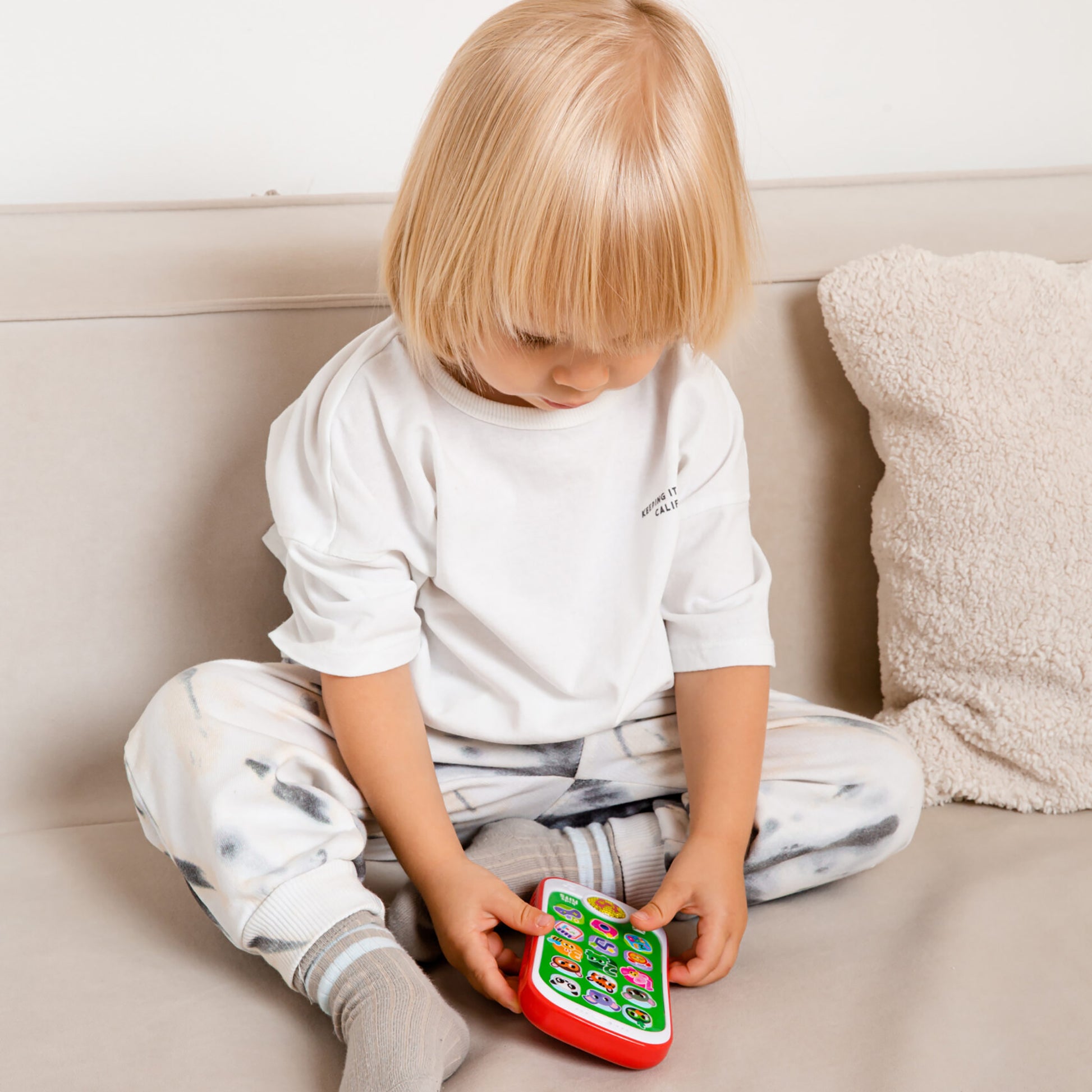 Kids Hits Smart Phone toy with light-up zoo features in red and green