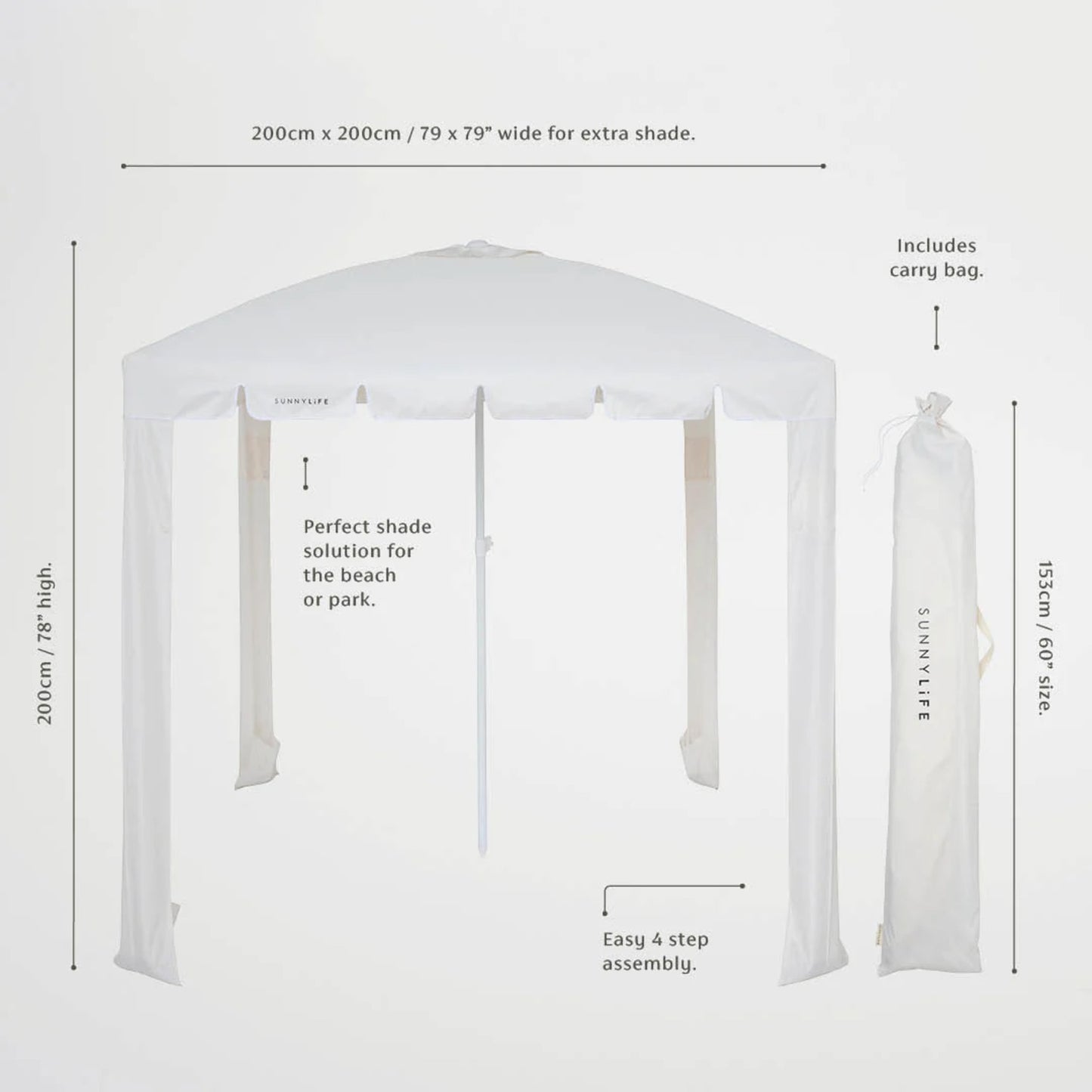 Sunnylife Beach Cabana Casa Blanca - Elegant Outdoor Shade Canopy