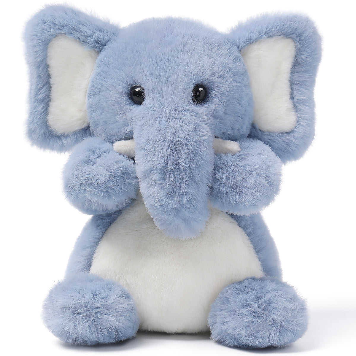 Lazy Series Mini Comfort Elephant 6-inch plush toy in light blue and white