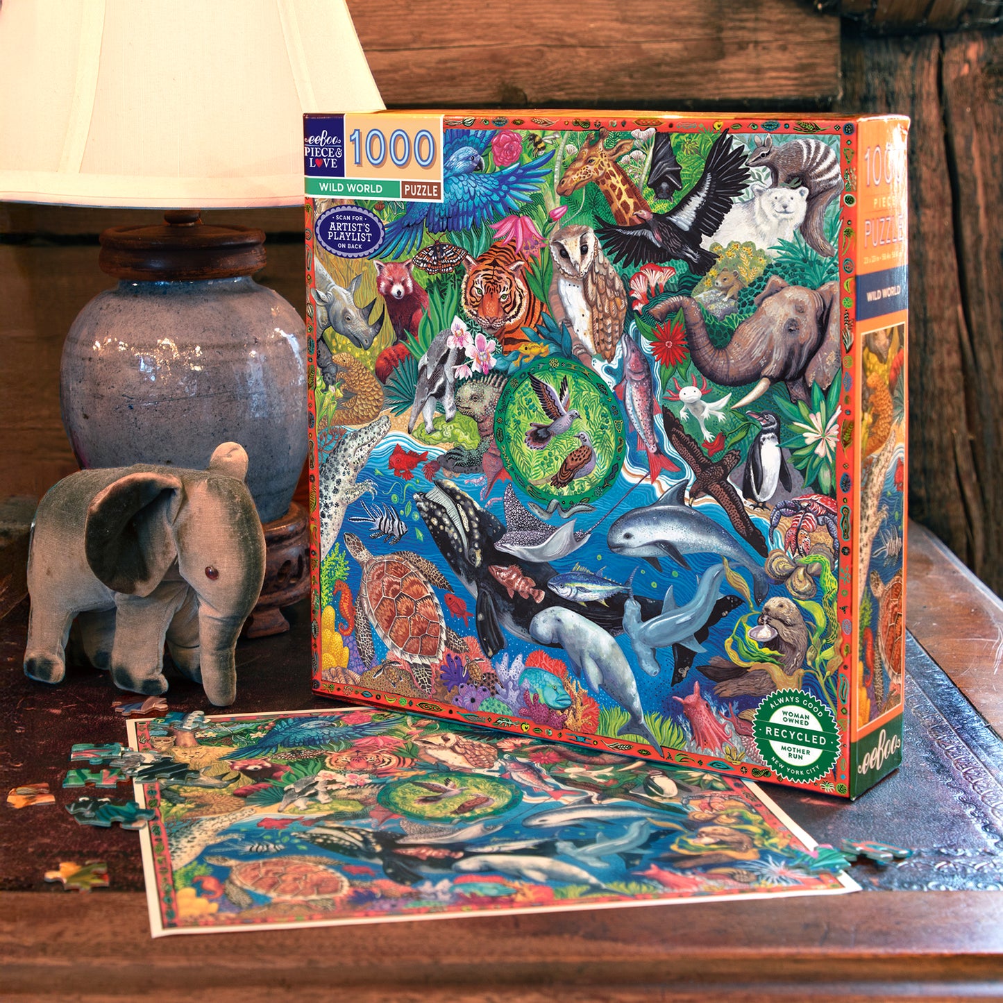Piece&Love Wild World Endangered Species Jigsaw Puzzle - 1000 pc