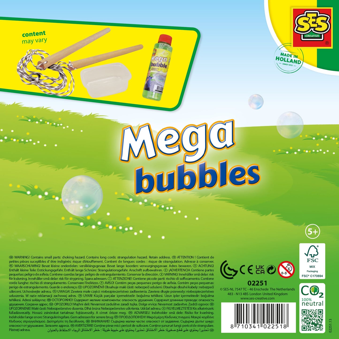SES Creative Mega Bubbles Kit: Giant Outdoor Bubble-Making Set for Kids