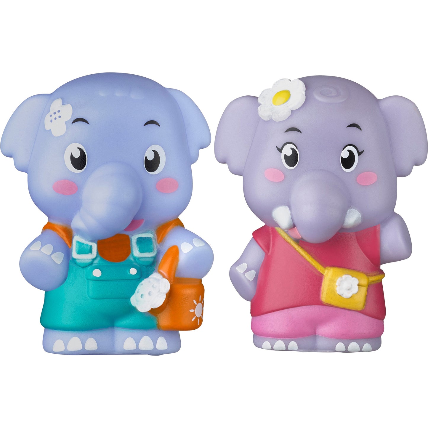 Timber Tots Durable Elephant Family Plush Set - 4 Unique Characters