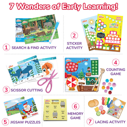 Little Sparks: Smart Busy Box - 7-in-1 Preschool Learning Kit