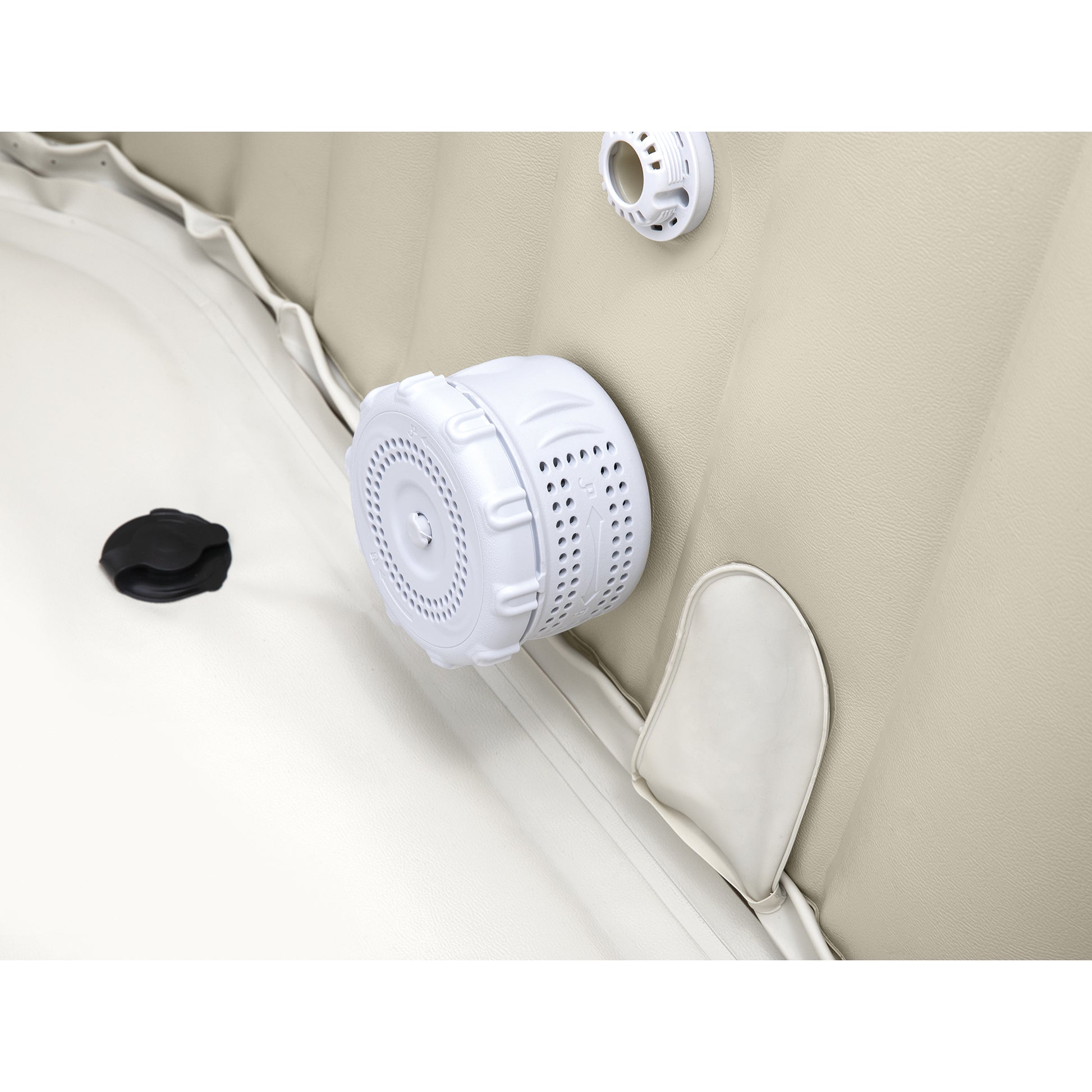 PureSpa Chevron Deluxe Hot Tub white inflatable spa with jets and control panel
