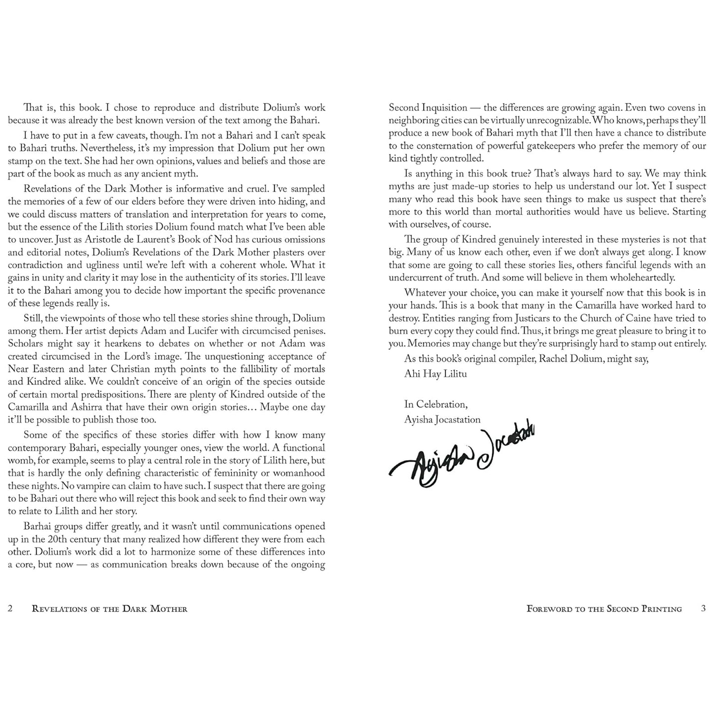 Vampire: The Masquerade - Revelations of the Dark Mother - 5E RPG Hardcover Reference