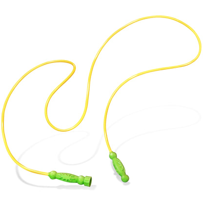 Jump 'N Splash Rope with yellow cord and green handles for kids