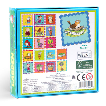 eeBoo Garden Little Square Matching Memory Game - Educational Fun for Kids