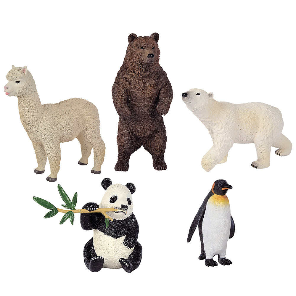 Simba Toys Wild Animal Miniature Set - 5 Playful Figures for Kids 3+