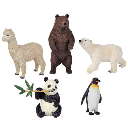 Simba Toys Wild Animal Miniature Set - 5 Playful Figures for Kids 3+