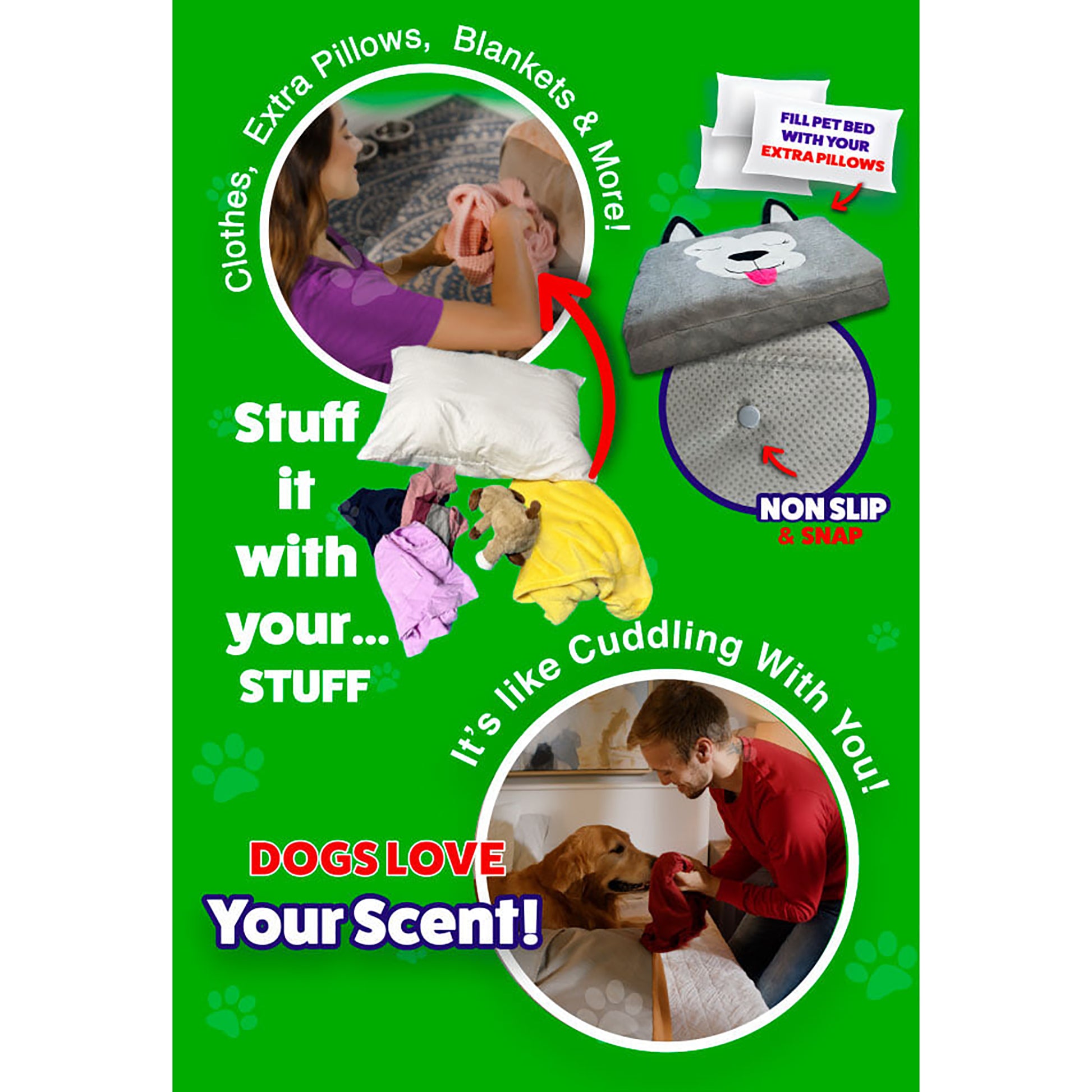 Pet Bed In A Box Slipcover featuring Biscuit the Beige Dog, small 24x18 inch animal bed case