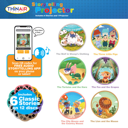 Playful Minds Storytelling Projector - Interactive Tales & Sounds for Kids