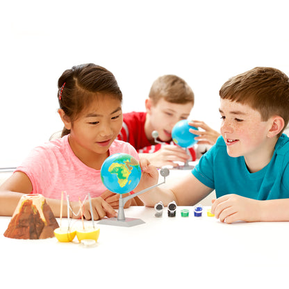 4M KidzLabs Earth Moon Model Kit - children building 3D planet models