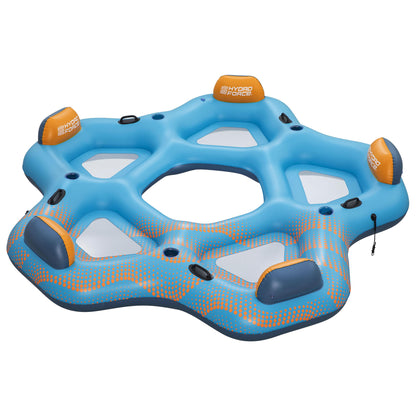 Hydro Force Day Drifter Island - 5 Person XL Water Float with Mesh Seats and Cup Holders