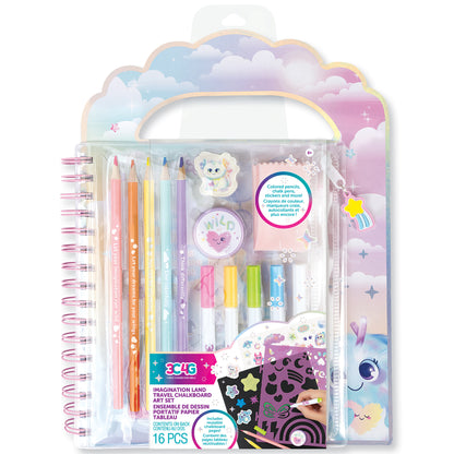 3C4G Imagination Land Chalkboard Travel Art Set - Tween Girls 6+