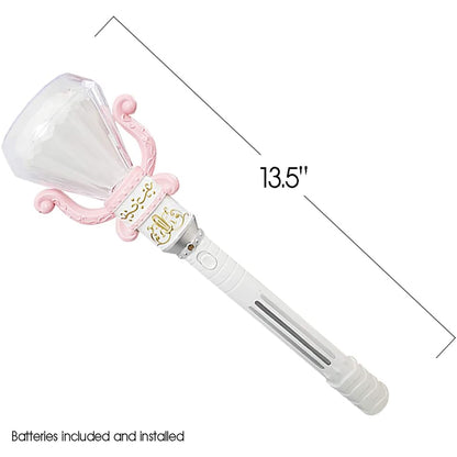 Enchanted Princess Light-Up Spinning Diamond Wand – White