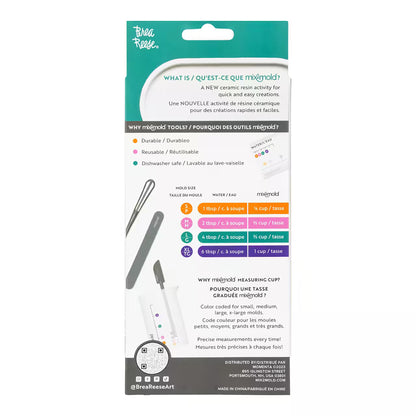 Mix2Mold Ceramic Resin Tool Set with measuring cup and sculpting tools