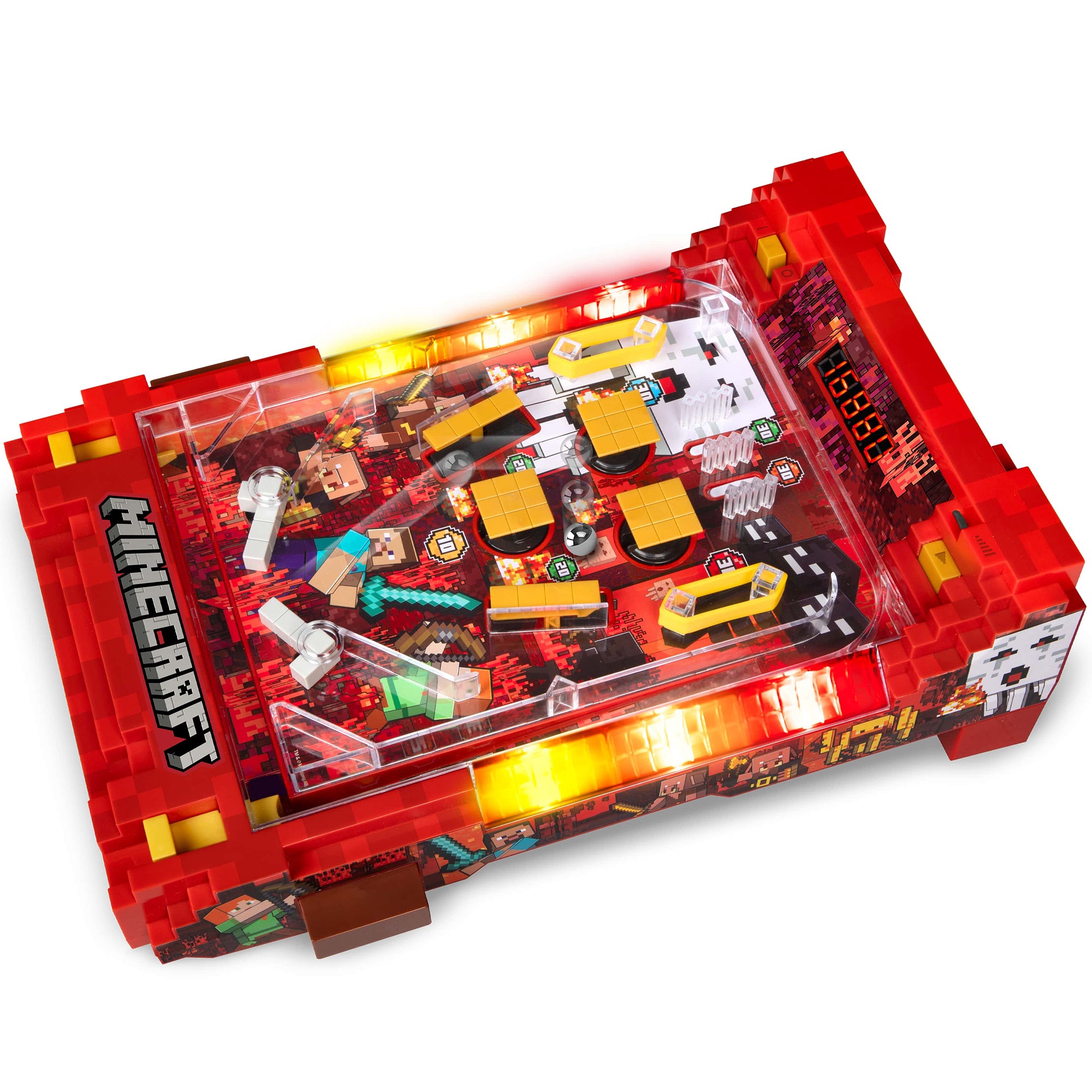 Minecraft Arcade Tabletop Pinball Machine - Nether Edition With