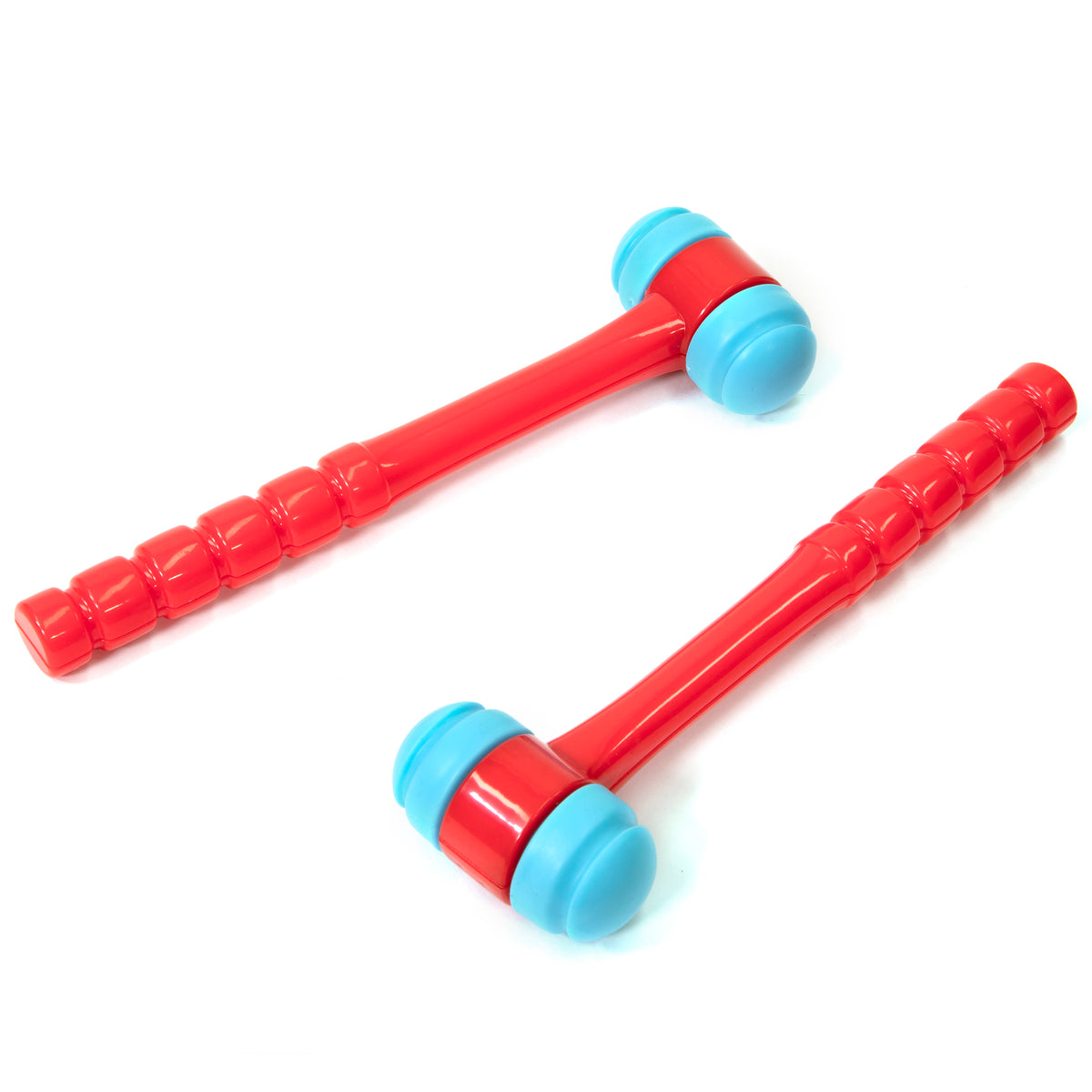 Retro Arcade Electronic Smash-A-Mole game with red mallets and blue heads