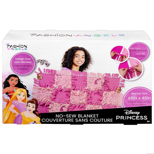 Disney Princess No-Sew Blanket Kit in pink with ruffled design