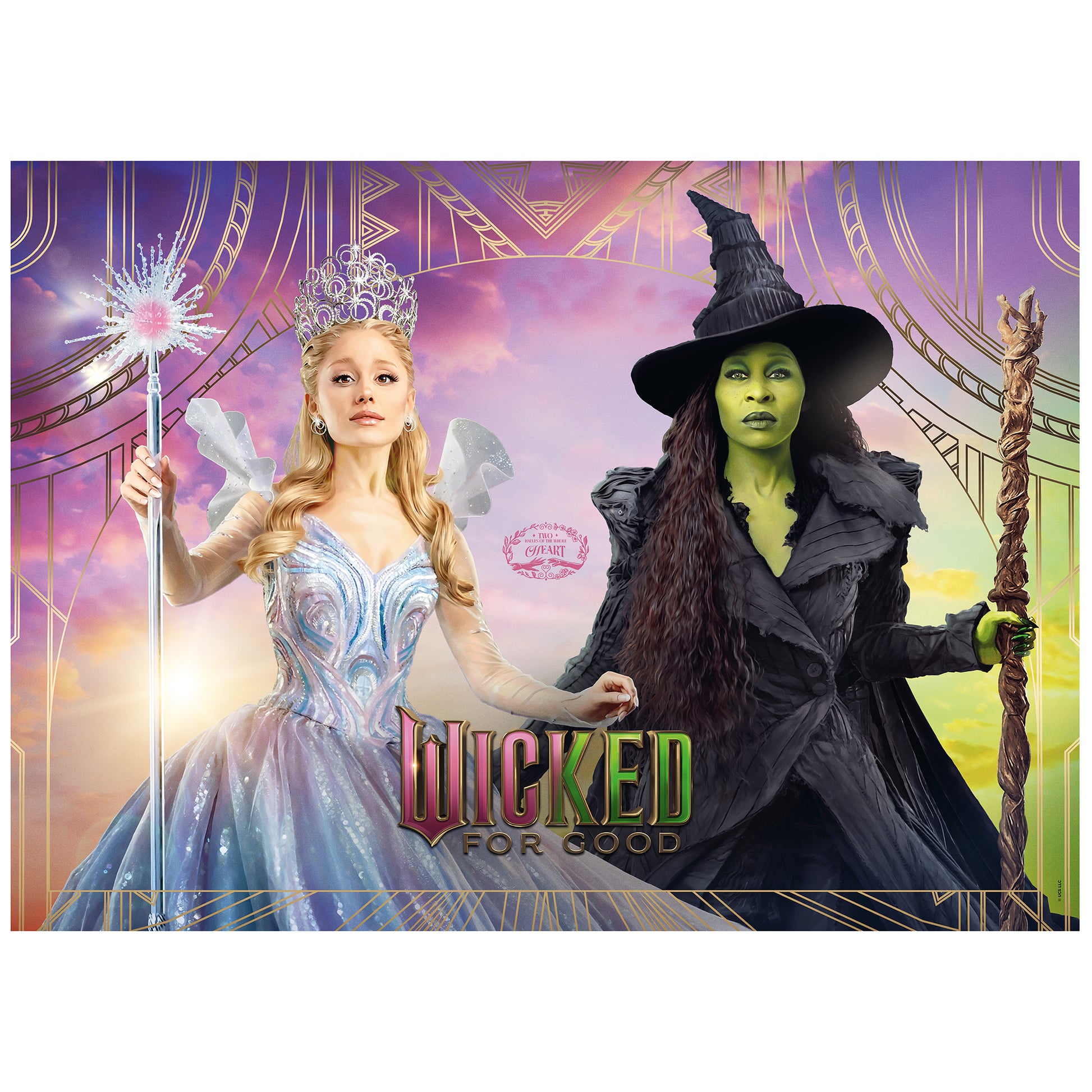 TEAMPUZZLE: WICKED For Good 1,000pc jigsaw puzzle featuring Glinda and Elphaba characters
