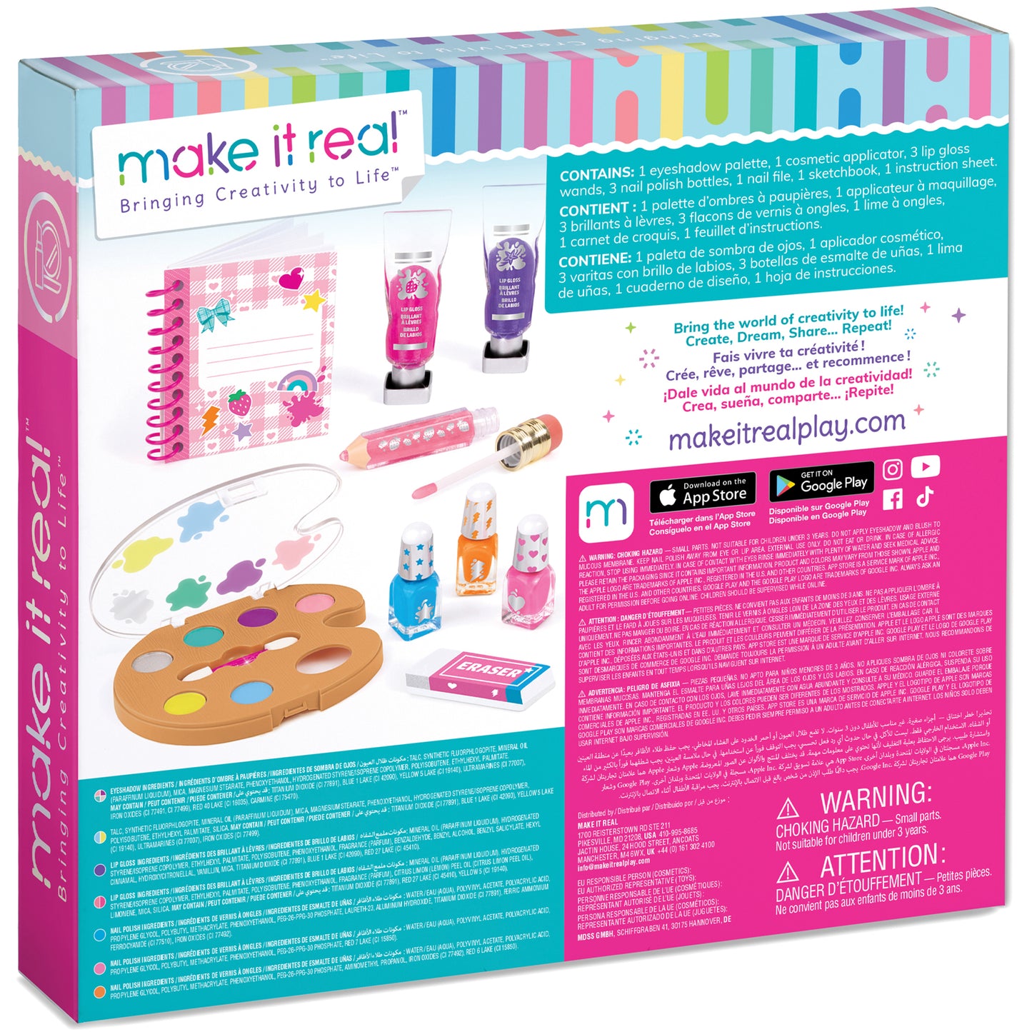 Make It Real Work of Art - Tween Glam Cosmetic Set - 11pc