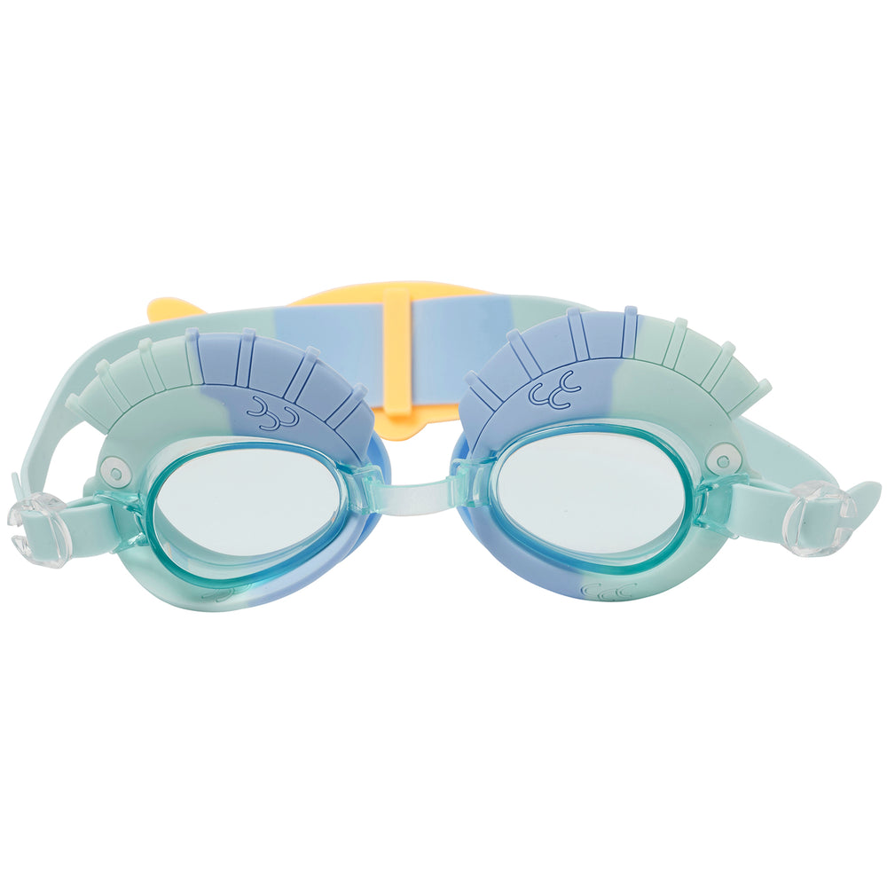 Sunnylife Aqua Blue Finn the Fish Kids Swim Goggles - One Size