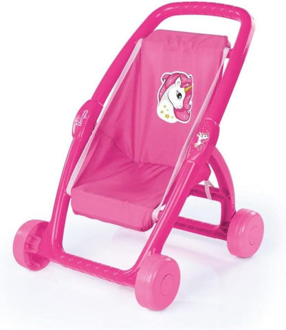 Dolu Pink Unicorn Doll Stroller - Ergonomic, Durable Playset for Toddlers