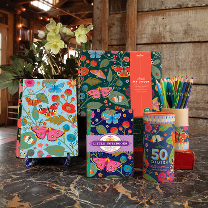 eeBoo Piece & Love Luxe Journal - Butterflies - Gilded 112pg Notebook