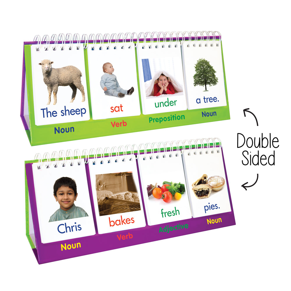Junior Learning Sentence Builder Flip Cards - Language Skills - Ages 4-6