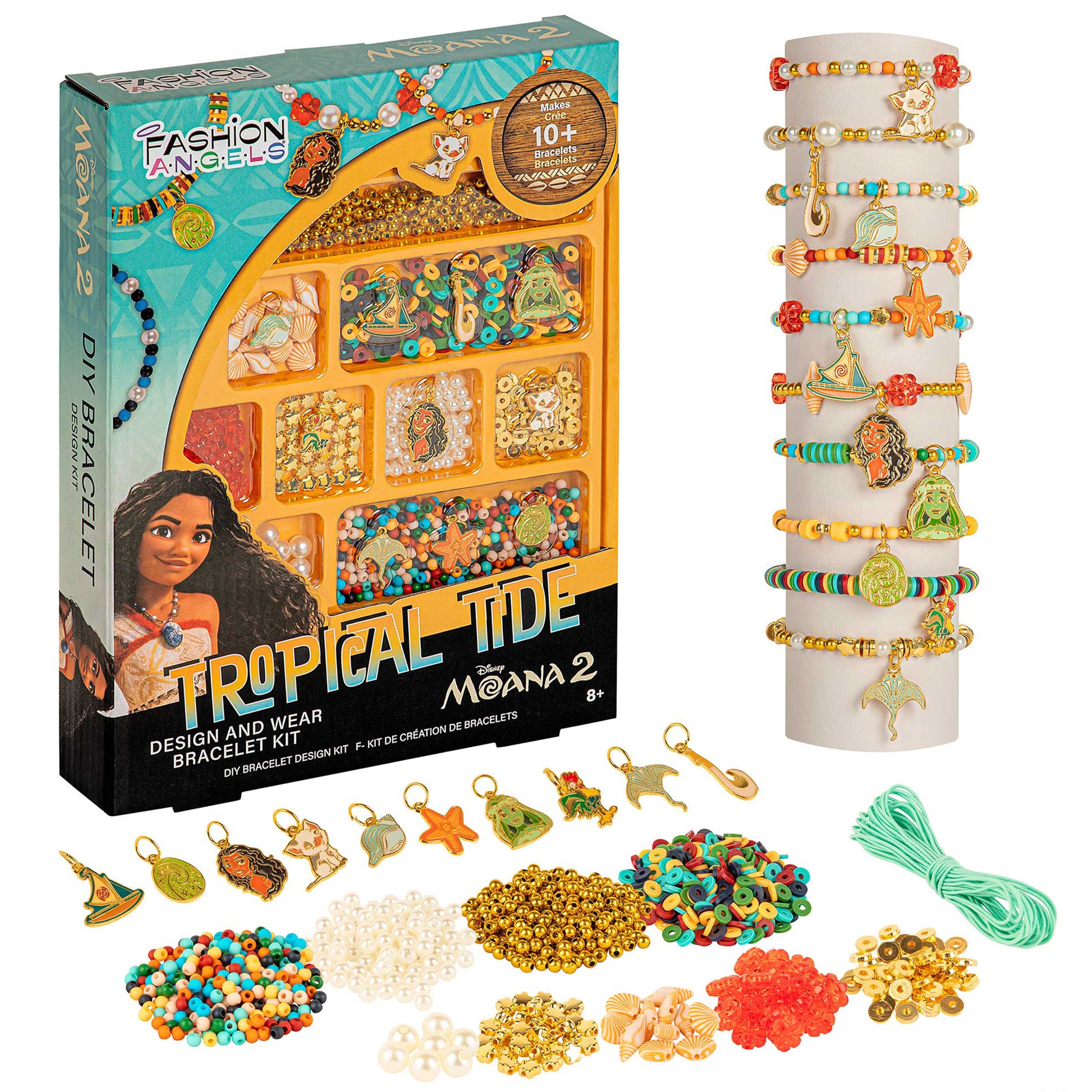 Disney Moana 2 Tropical Tide Jewelry Kit with beads, charms, and bracelet-making supplies
