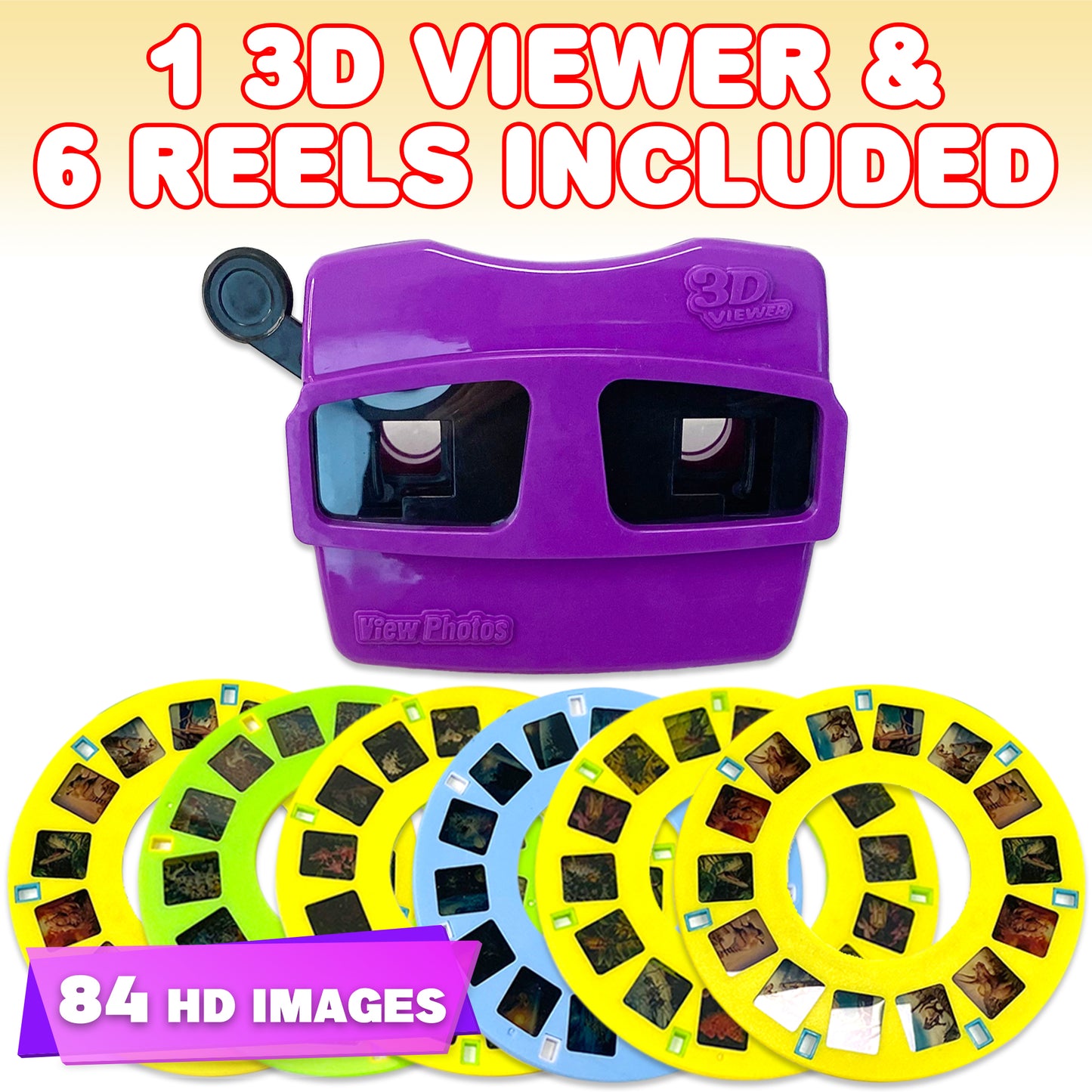 Vibrant 3D Image Viewer - 6 Reel Adventure Pack