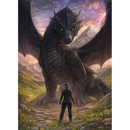 Eurographics Fourth Wing Violet Meets Tairn 1000 piece dragon puzzle