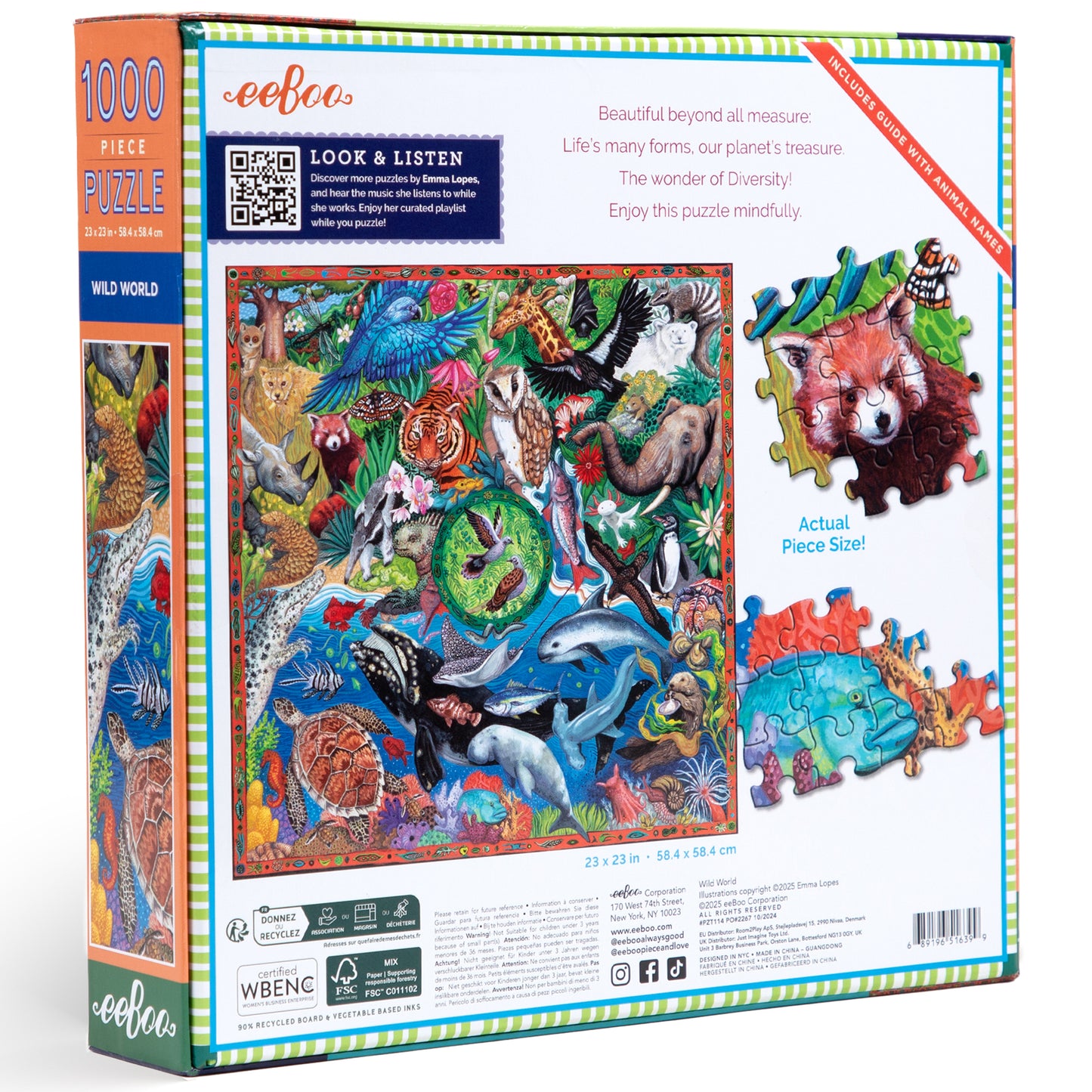 Piece&Love Wild World Endangered Species Jigsaw Puzzle - 1000 pc