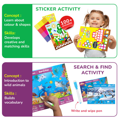 Little Sparks: Smart Busy Box - 7-in-1 Preschool Learning Kit