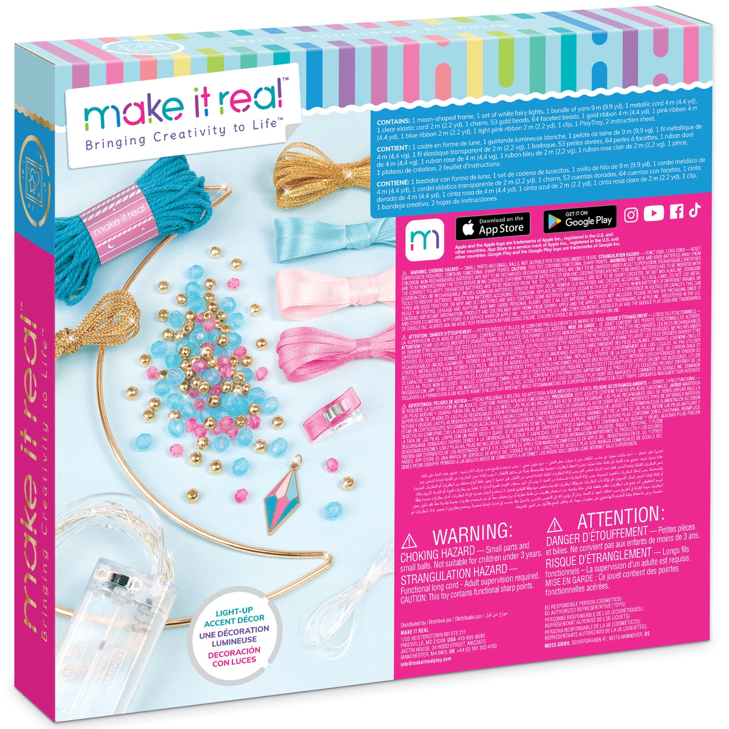 Make It Real Lunar Dream Catcher DIY Kit - Purple Moonlight Craft Set