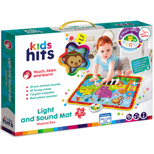 Kids Hits Light & Sound Mat Musical Zoo Sensory Activity Floor Pad