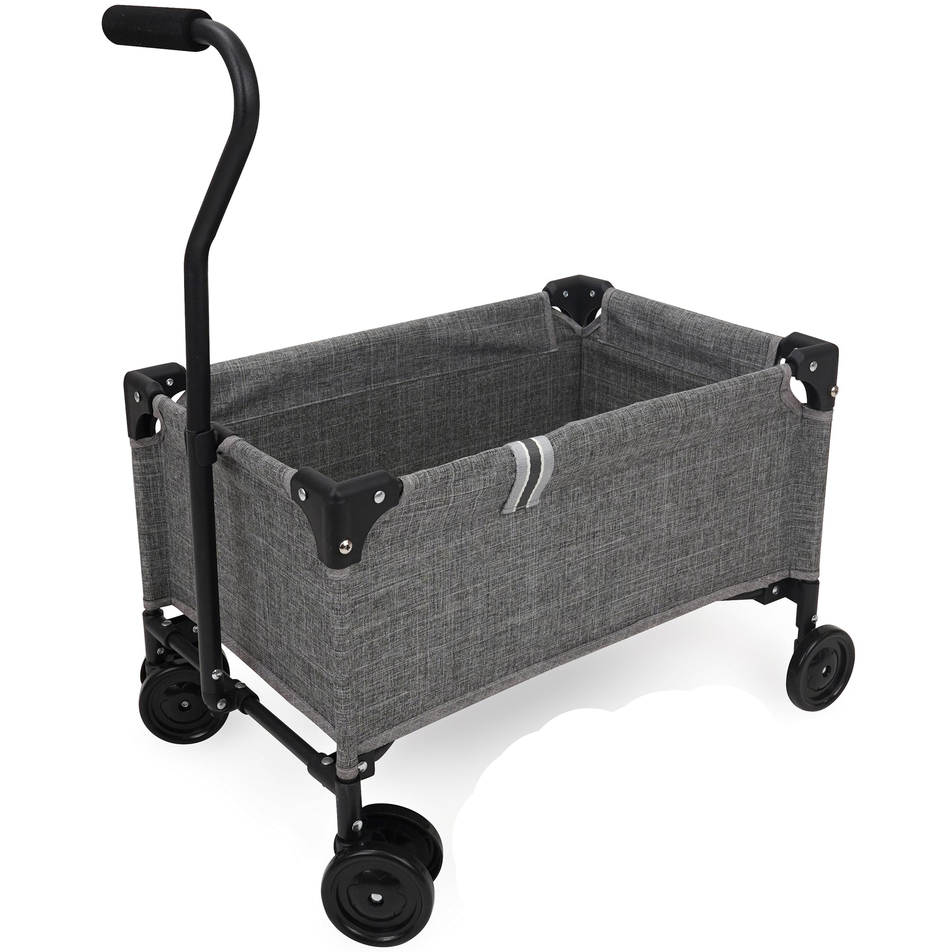 509 Crew Little Wagon in melange grey, folding pull-along cart with handle and wheels