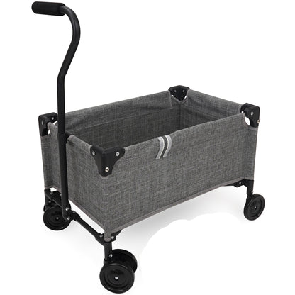 509 Crew Little Wagon in melange grey, folding pull-along cart with handle and wheels