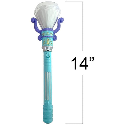 Twinkling Diamond LED Spinning Wands - 2pc Set, Pink & Blue