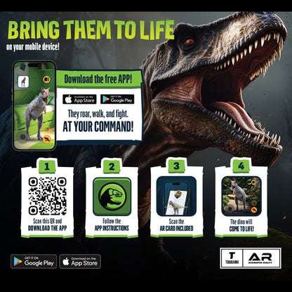 Dino Explorers: AR Dinosaur XL & Brick Combo - Velociraptor Sound Figure
