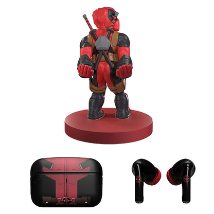 Exquisite Gaming Deadpool Pro Buds & Holdems - Marvel Bluetooth Earbuds