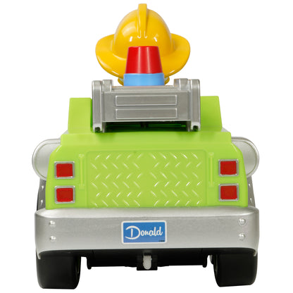 Disney Junior: 9" R/C Donald Duck Firetruck - Light-Up Toy Vehicle - Green