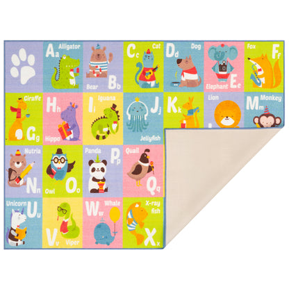 KC Cubs ABC Alphabet Animal Educational Rug colorful playmat with letters and animals