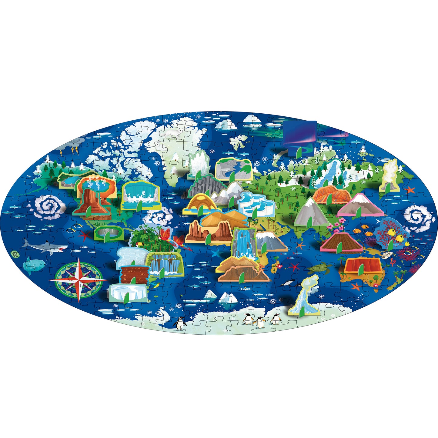 Wonders of Nature Interactive Jigsaw Puzzle and Book Set