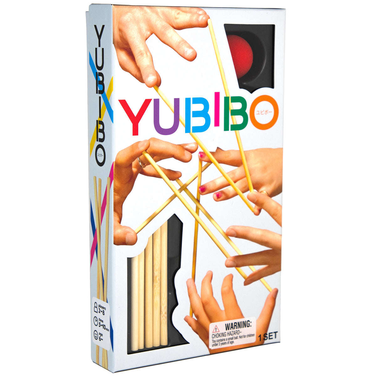 KESS Yubibo cooperative party game with wooden sticks and red ball, hands connecting together
