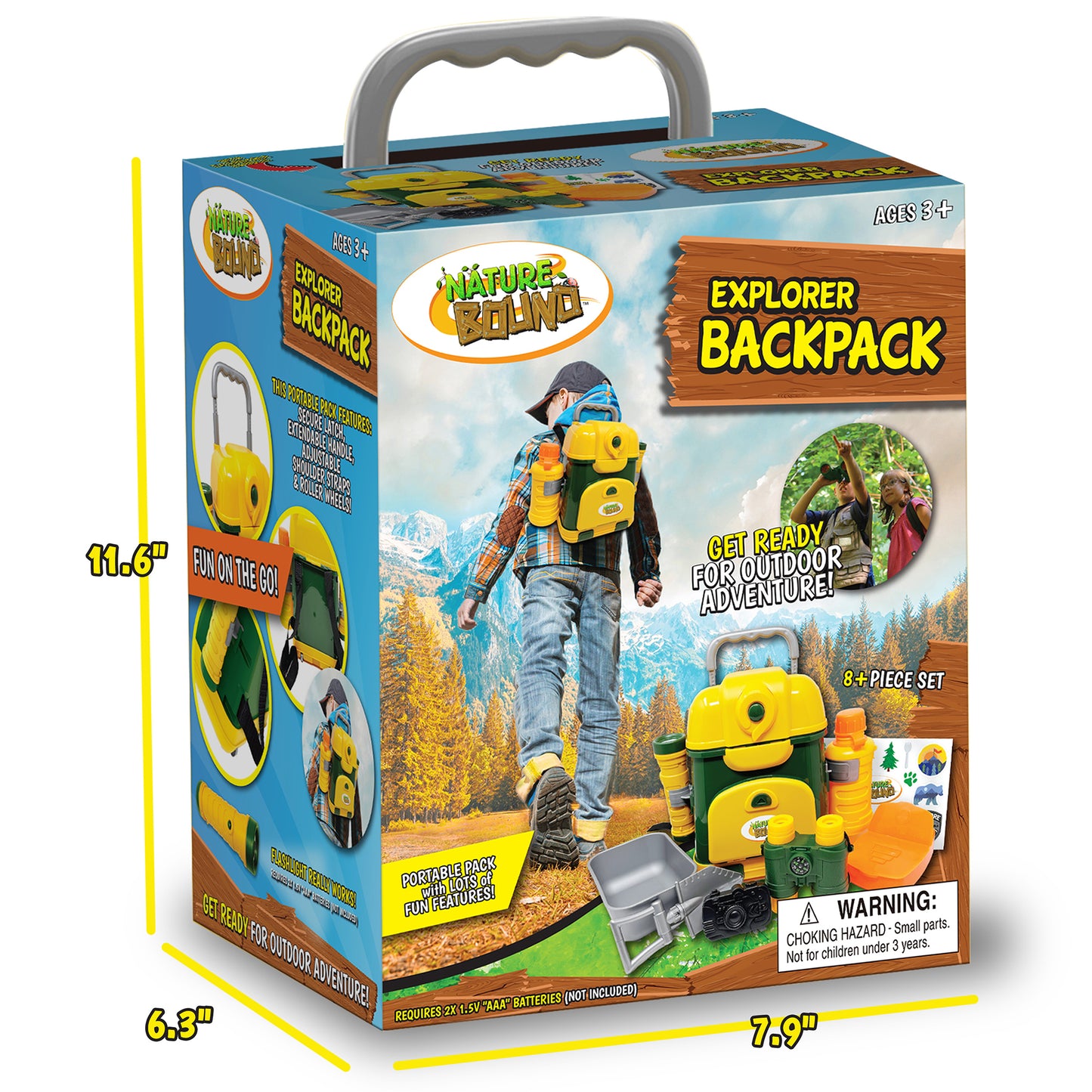Nature Bound Explorer Backpack – 9pc Toddler Adventure Kit